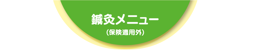 鍼灸メニュー(保険適用外)